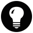 Icon Glühbirne schwarz